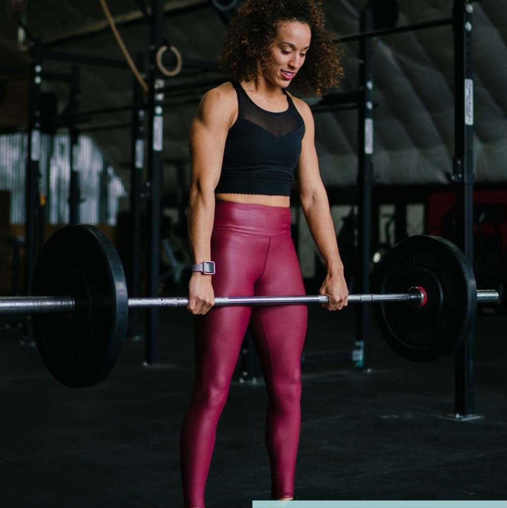 Cranberry Metallic Light n Tight Hi-Rise Legging 28"